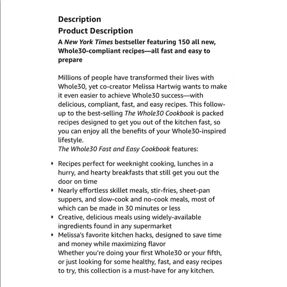 Melissa Hartwig’s fast & easy whole30 cookbook. - Picture 3 of 3